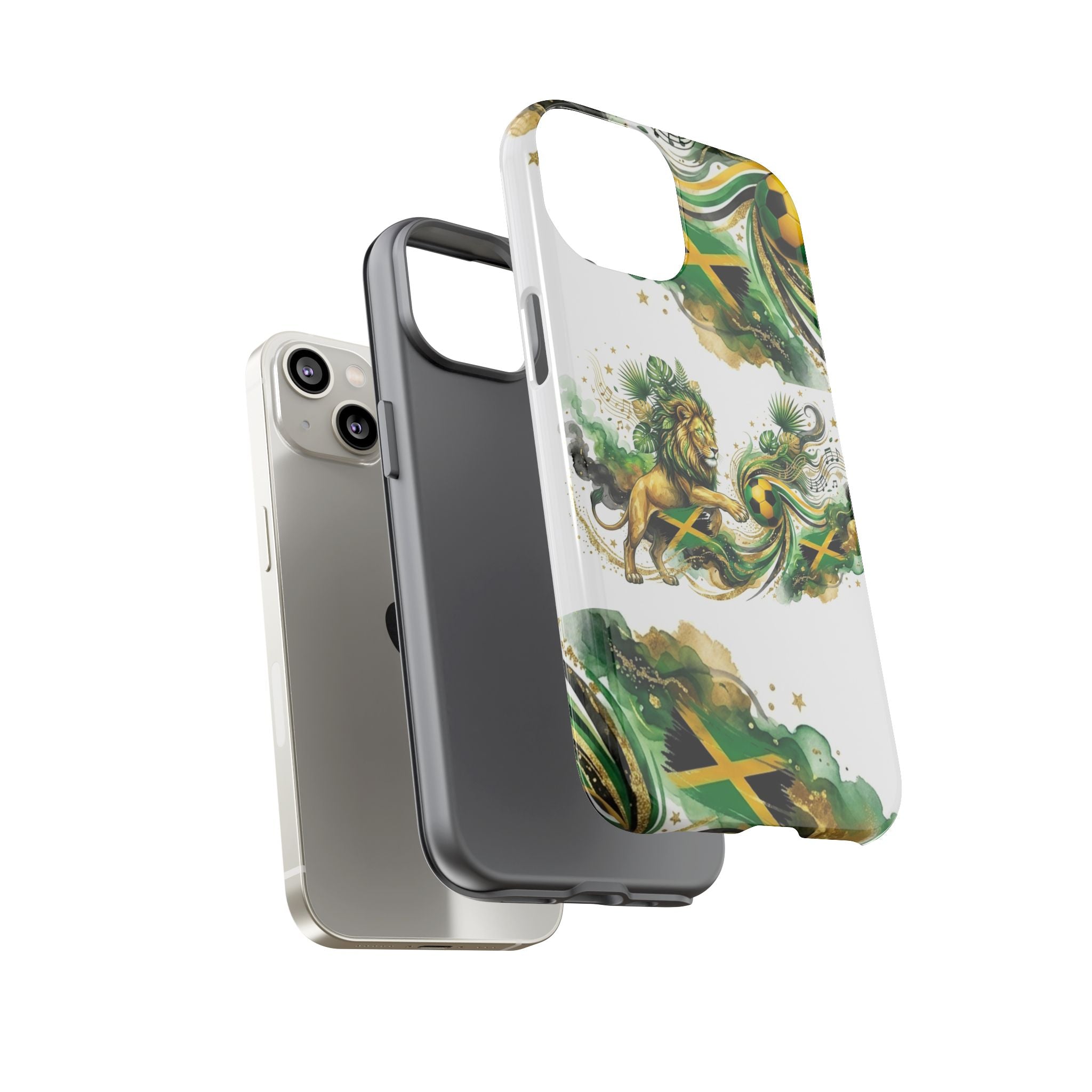 Jamaica Lion Phone Case — Jamaican Flag Rasta Protective Tough Case