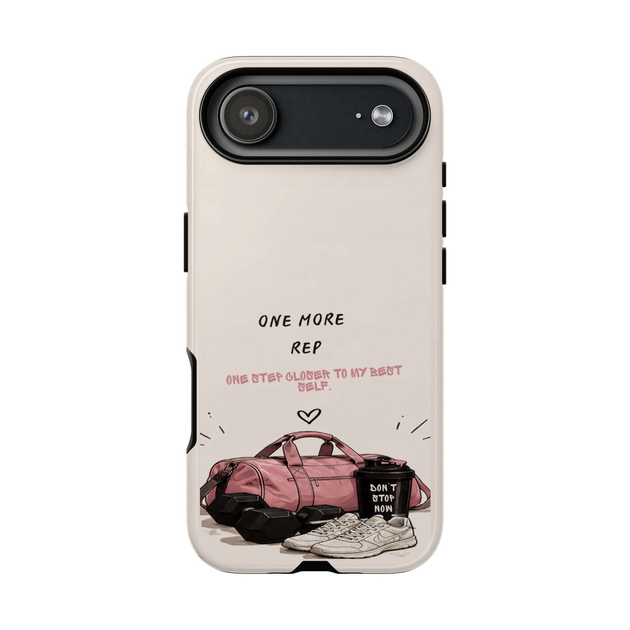 Gym Phone Case — "One More Rep" Workout Duffle & Sneakers Protective Case