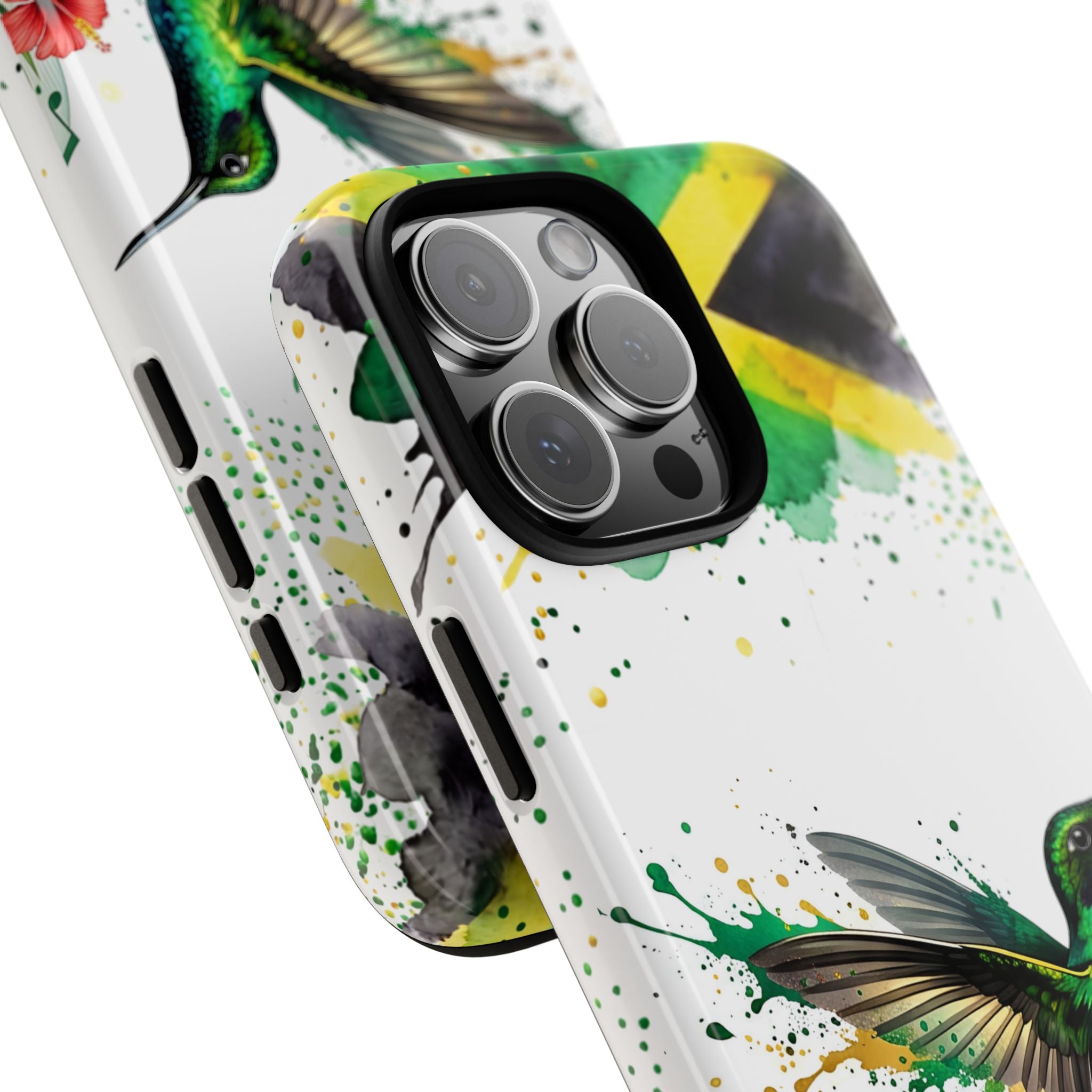 Hummingbird Jamaica Tough Phone Case – Tropical Floral Protective Cover