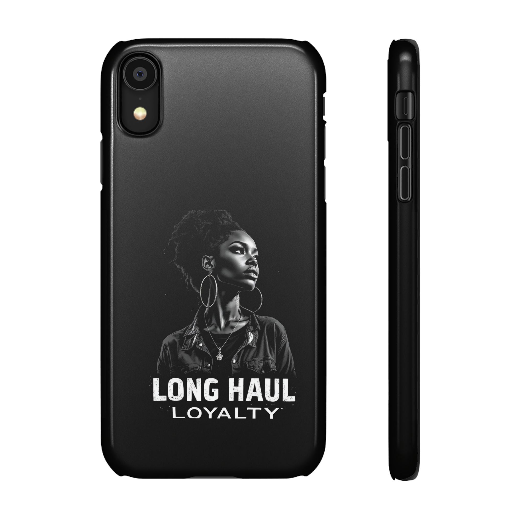Phone Case — "Long Haul Loyalty" Black Portrait Snap Case