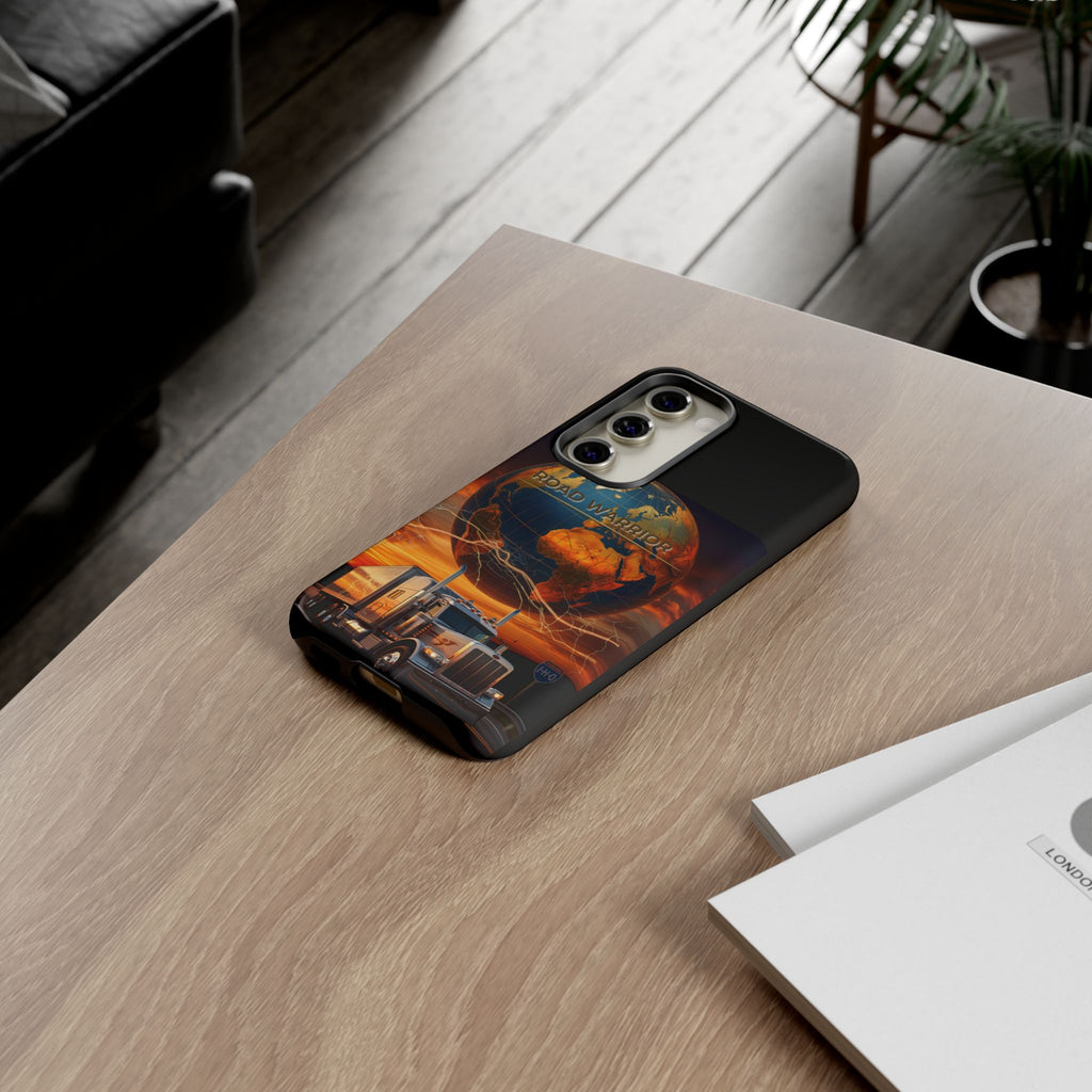 Truck Driver Phone Case — 'Global Road Warrior' Semi Truck Globe Tough Phone Cover