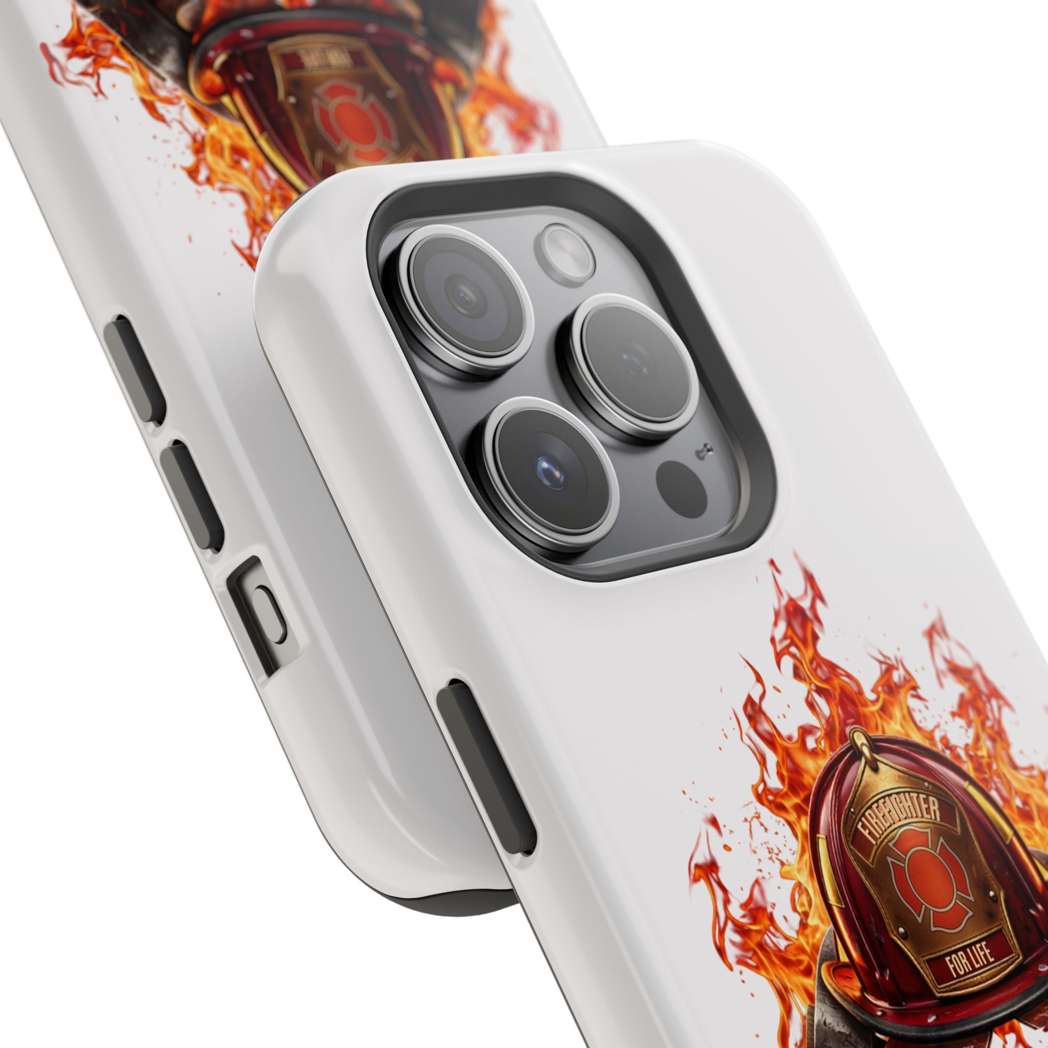 Firefighter Helmet Flames Phone Case — Station 117 Magnetic Impact-Resistant Case