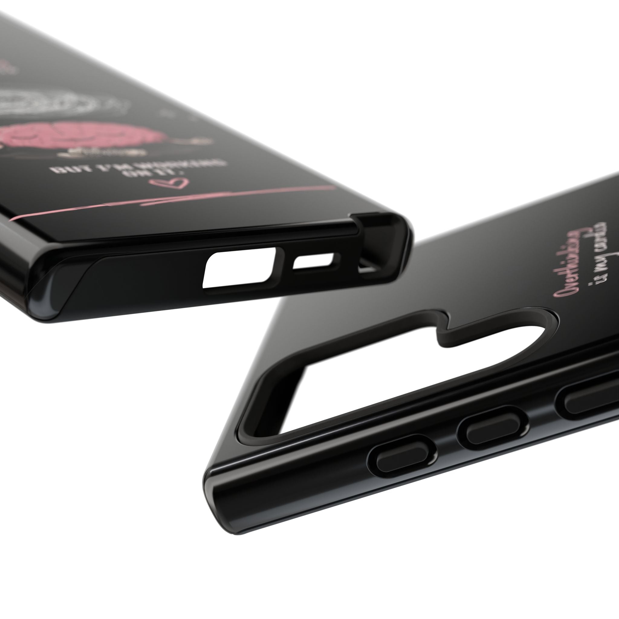 Phone Case — "Overthinking Is My Cardio" Cute Meditating Brain Protective Case