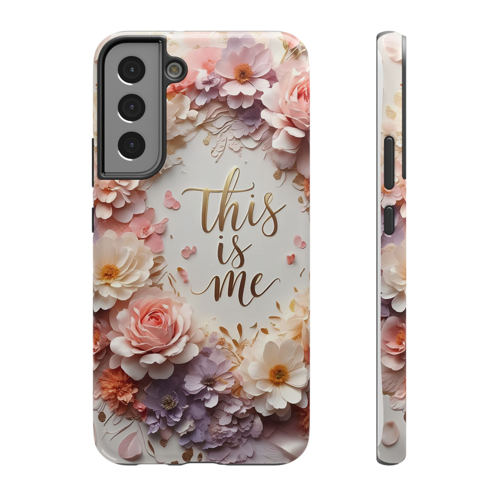Floral "This Is Me" Phone Case — Impact-Resistant Floral Protective Cover