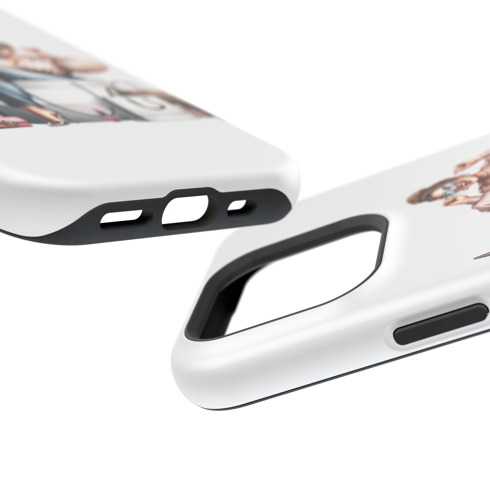 Magnetic Impact-Resistant Case — Luxury Shopper Goddess on Clouds Phone Cover