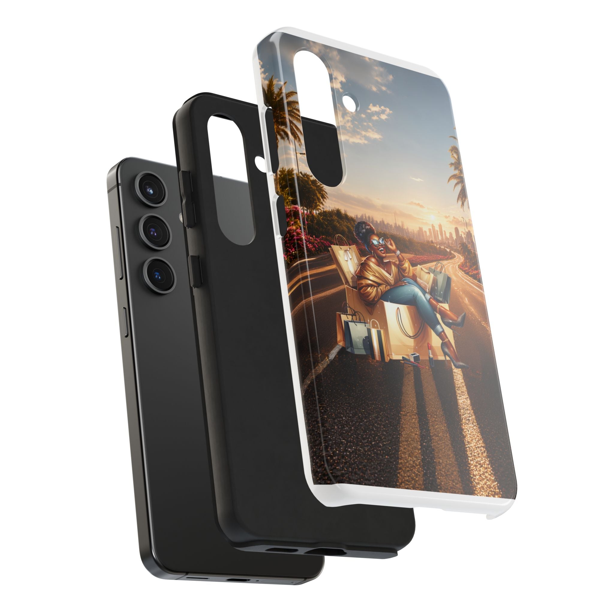 Sunset Roadtrip Tough Phone Case — Relaxed Traveler Design