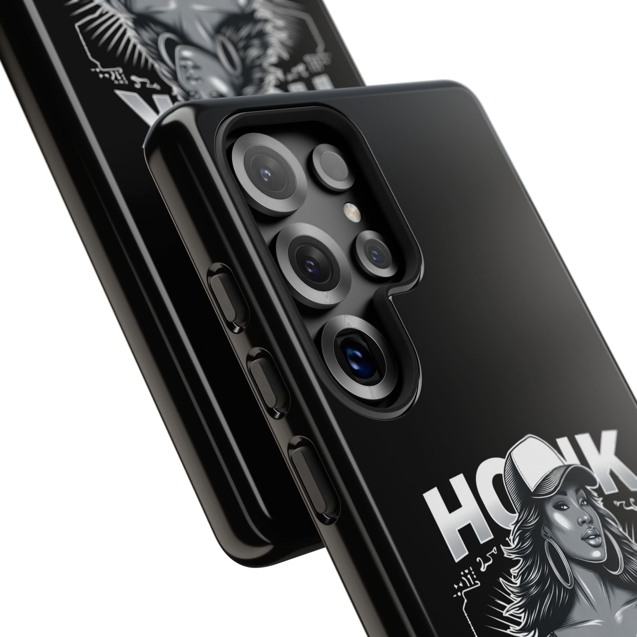 Phone Case — 'Honk' Trucker Girl Retro Semi Truck Protective Case