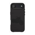 Engraved PU Leather Phone Case — Motorcycle Silhouette