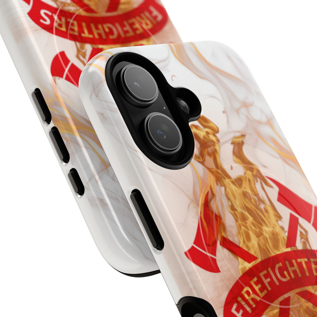 Firefighter Emblem Tough Magnetic Phone Case — Flame Design