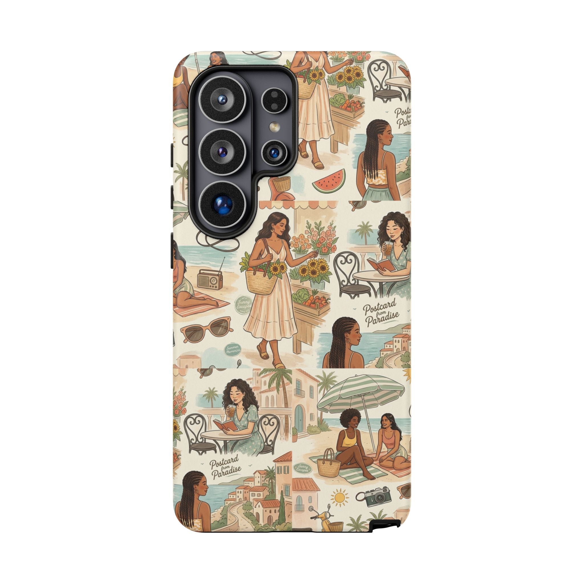 Tropical Vacation Phone Case — Vintage Beach Women Pattern