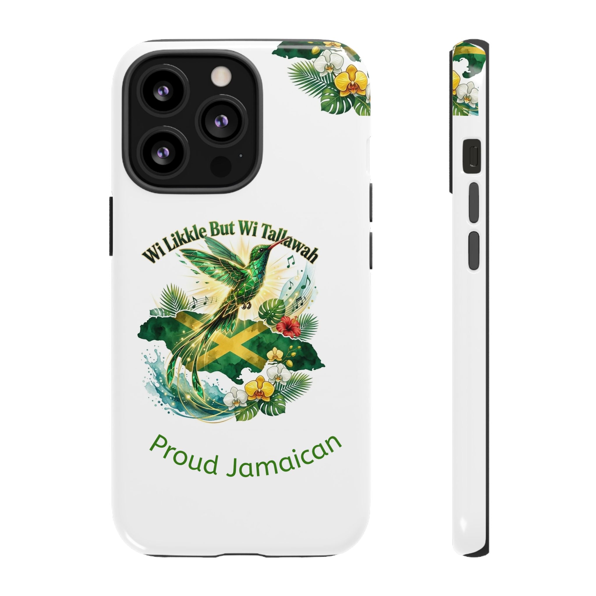 Jamaica Hummingbird Phone Case — “Wi Likkle But Wi Tallawah” Tropical Protective Cover