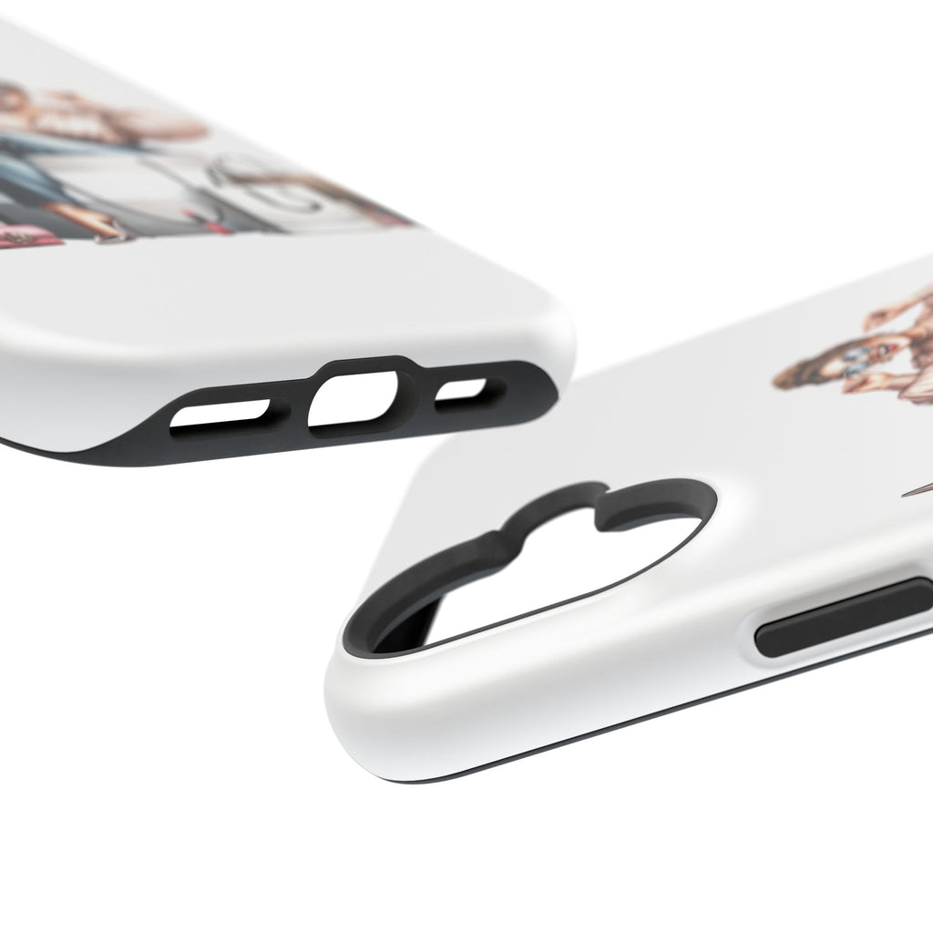 Magnetic Impact-Resistant Case — Luxury Shopper Goddess on Clouds Phone Cover