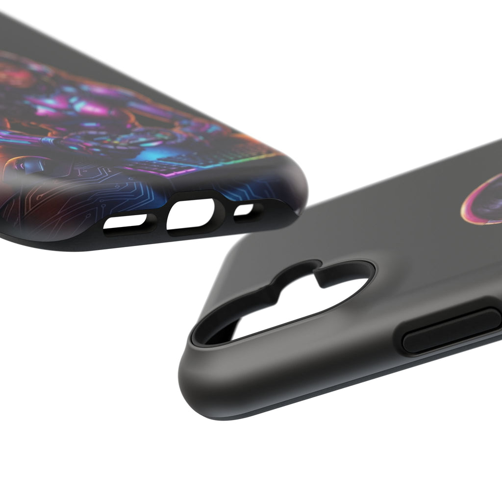 Gamer Girl Cyber Armor Phone Case — Impact‑Resistant Protective Cover