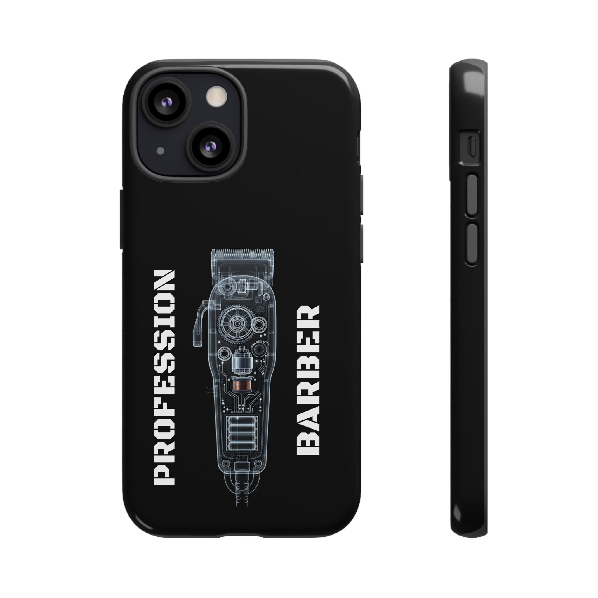 Barber Clip Cord X‑Ray Tough Phone Case – Professional Barber Gift