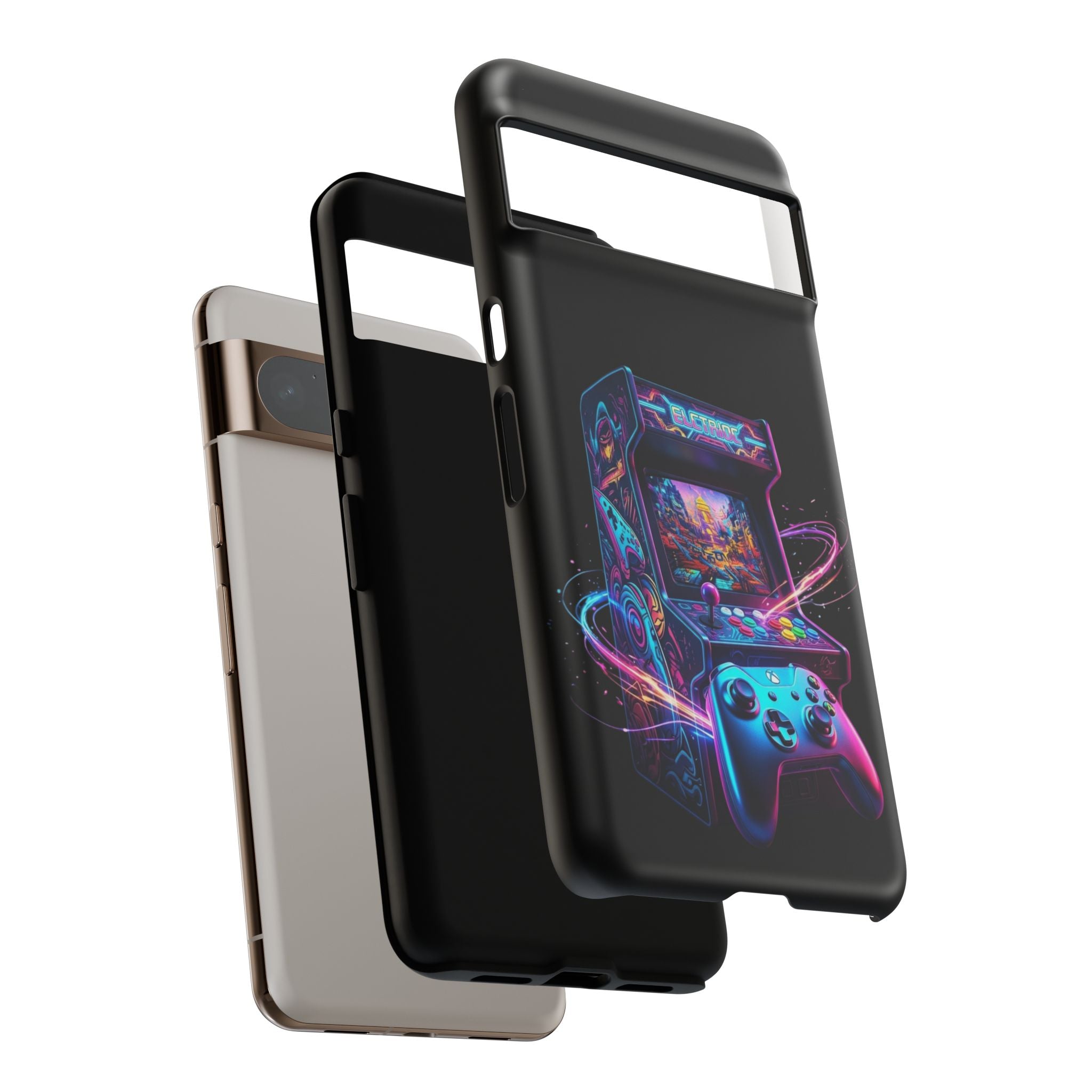Retro Arcade Phone Case — Neon Gaming Controller Design