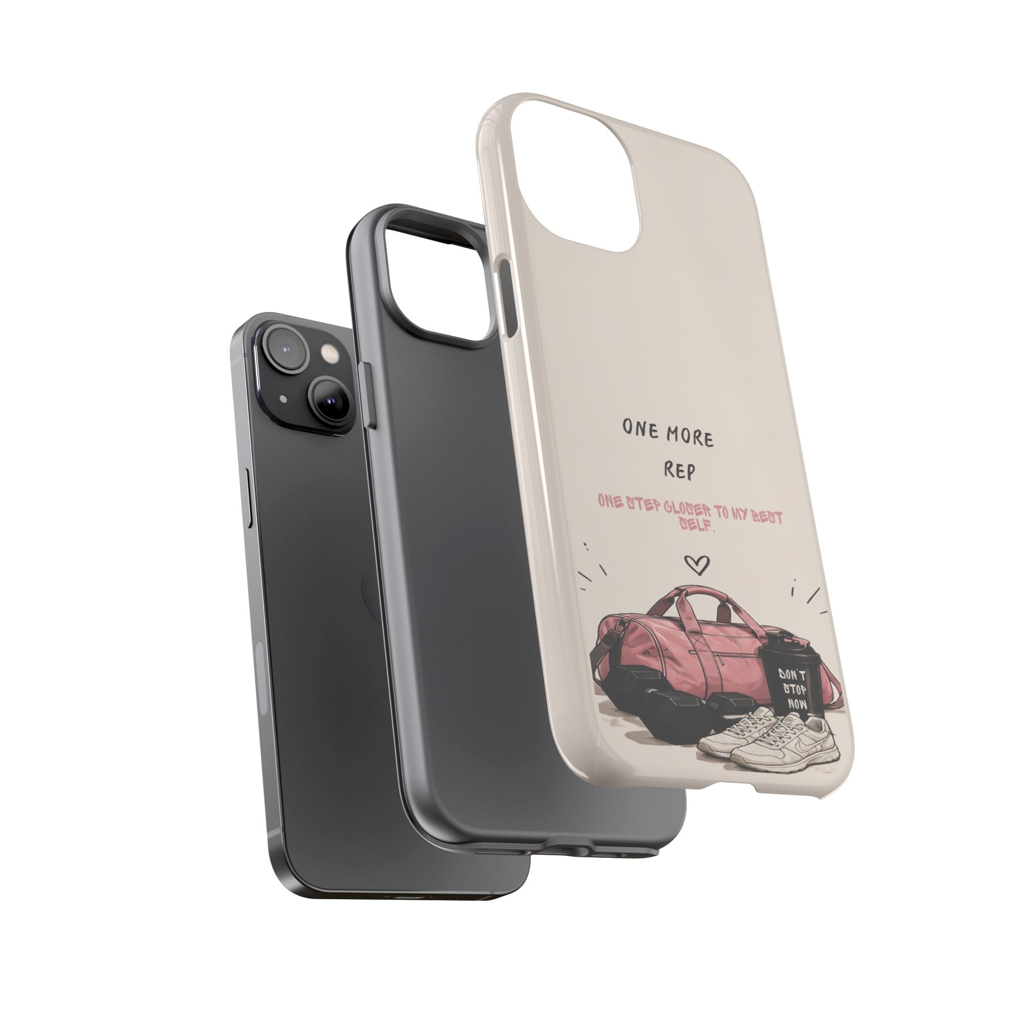 Gym Phone Case — "One More Rep" Workout Duffle & Sneakers Protective Case