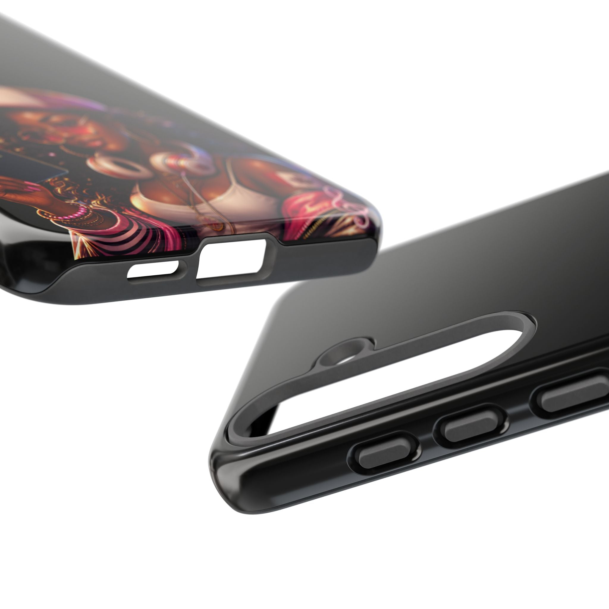 Canadian Vibes Phone Case — Afrobeat Girl with Headphones & Passport Design
