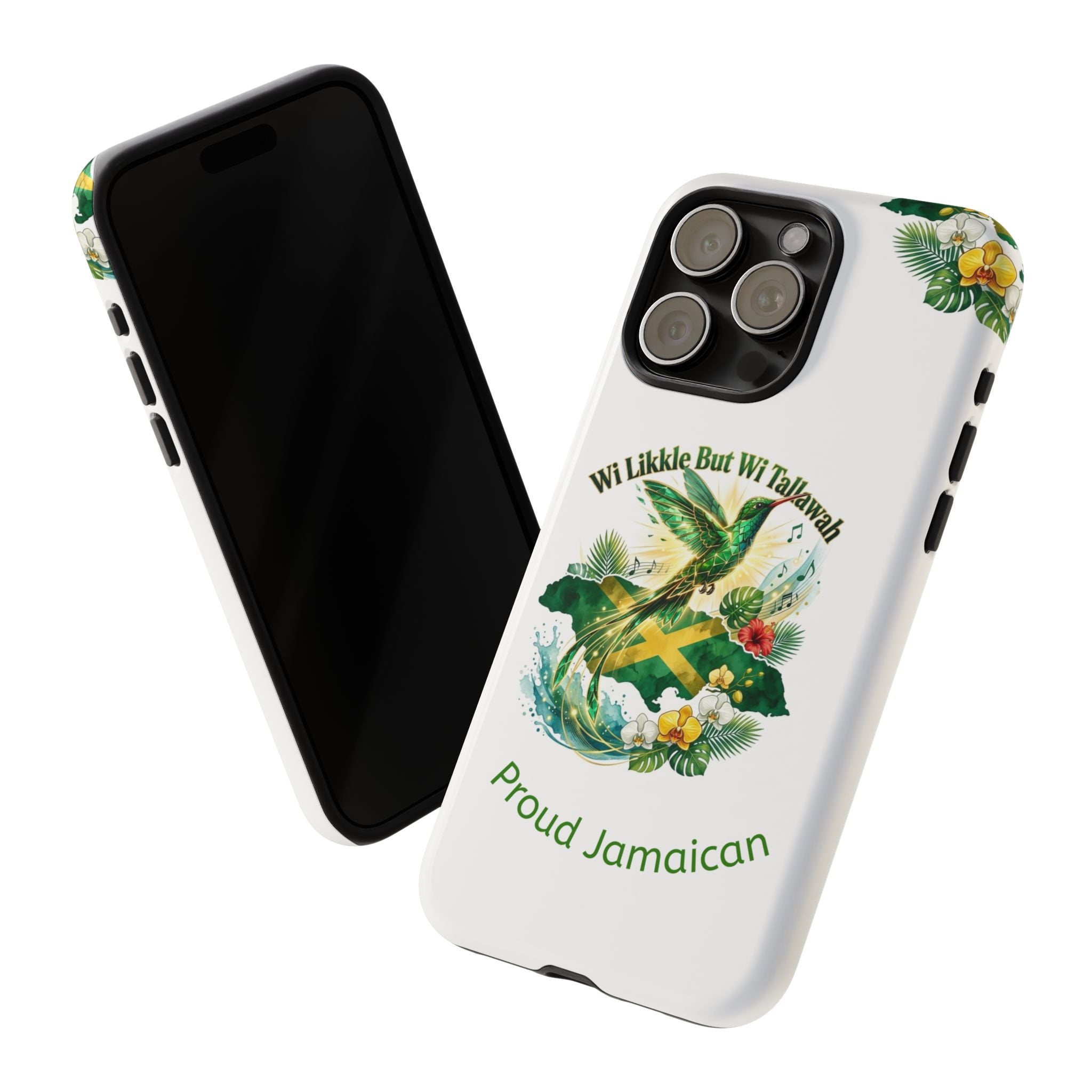 Jamaica Hummingbird Phone Case — “Wi Likkle But Wi Tallawah” Tropical Protective Cover