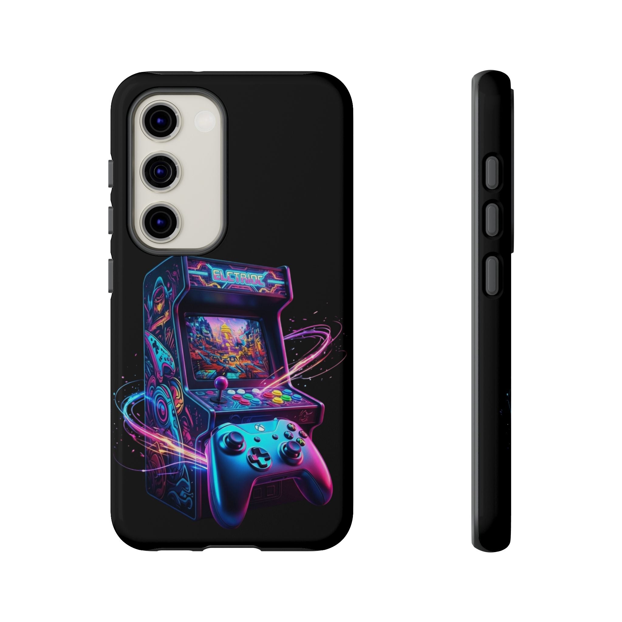 Retro Arcade Phone Case — Neon Gaming Controller Design