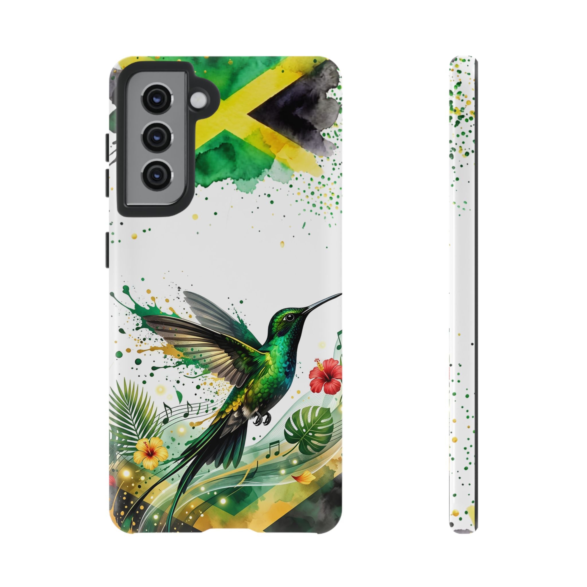 Hummingbird Jamaica Tough Phone Case – Tropical Floral Protective Cover