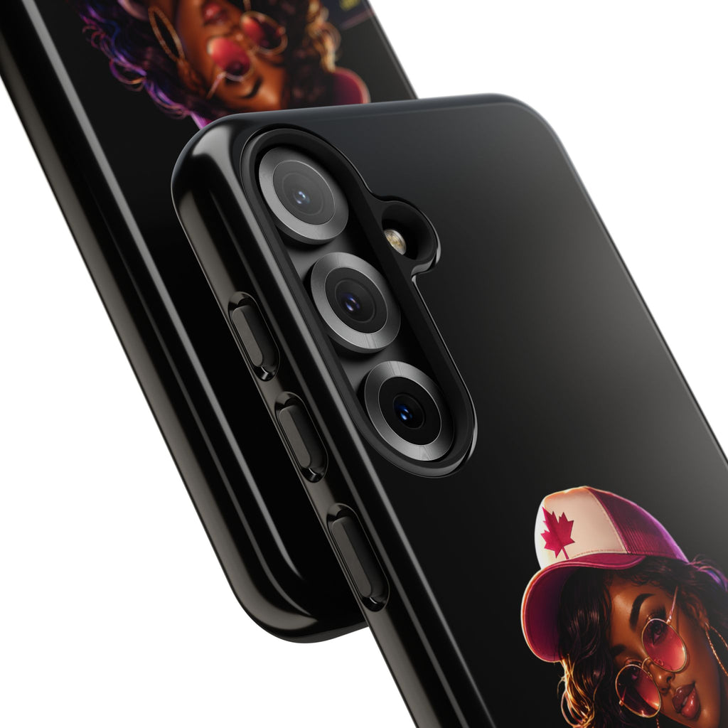 Phone Case — Stylish Urban Woman Design with Maple Cap