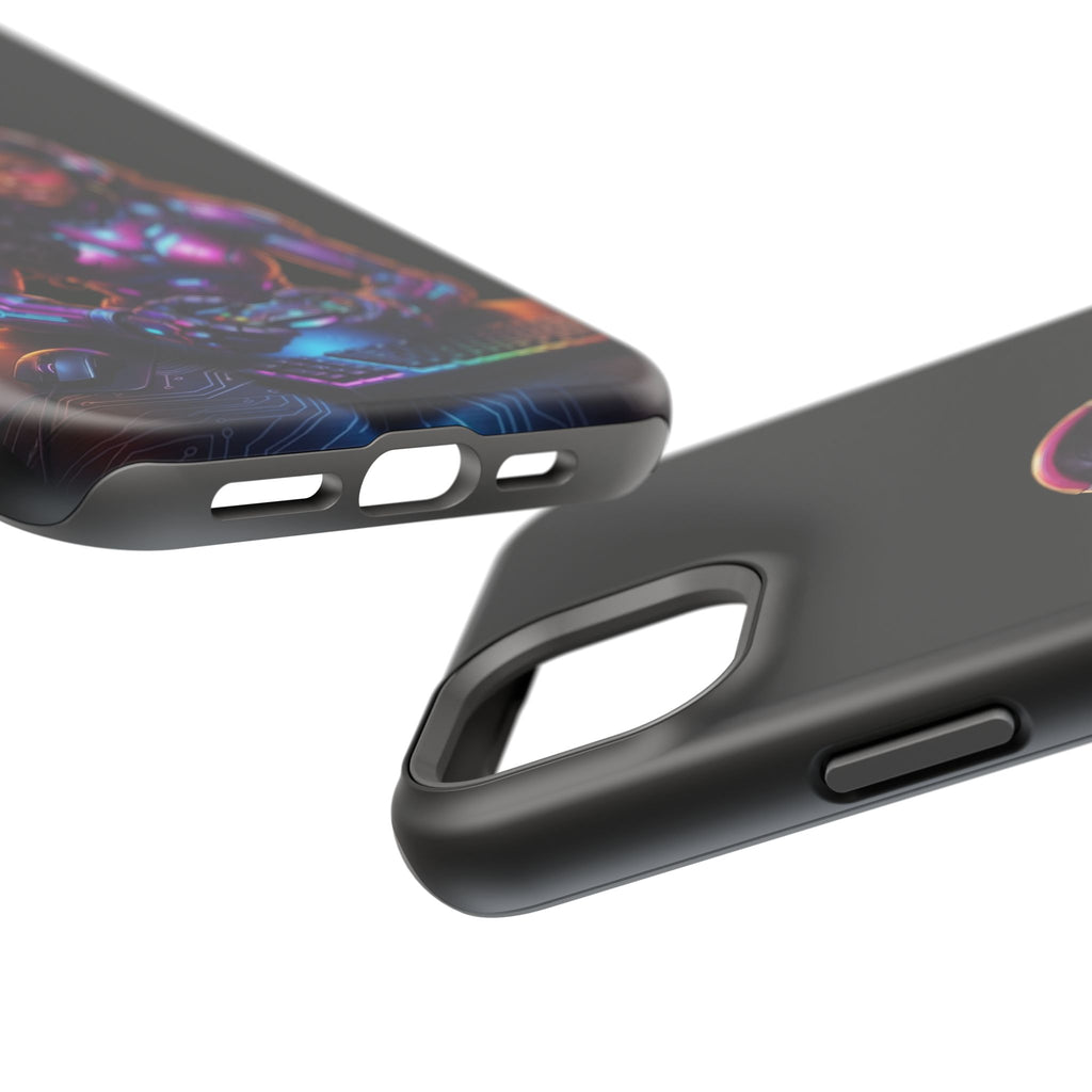 Gamer Girl Cyber Armor Phone Case — Impact‑Resistant Protective Cover