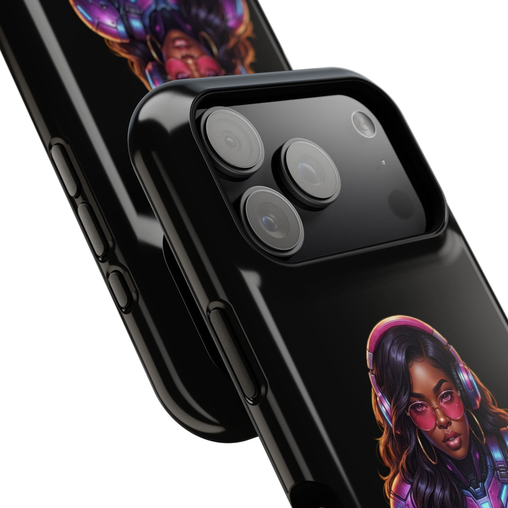Gamer Girl Cyber Armor Phone Case — Impact‑Resistant Protective Cover