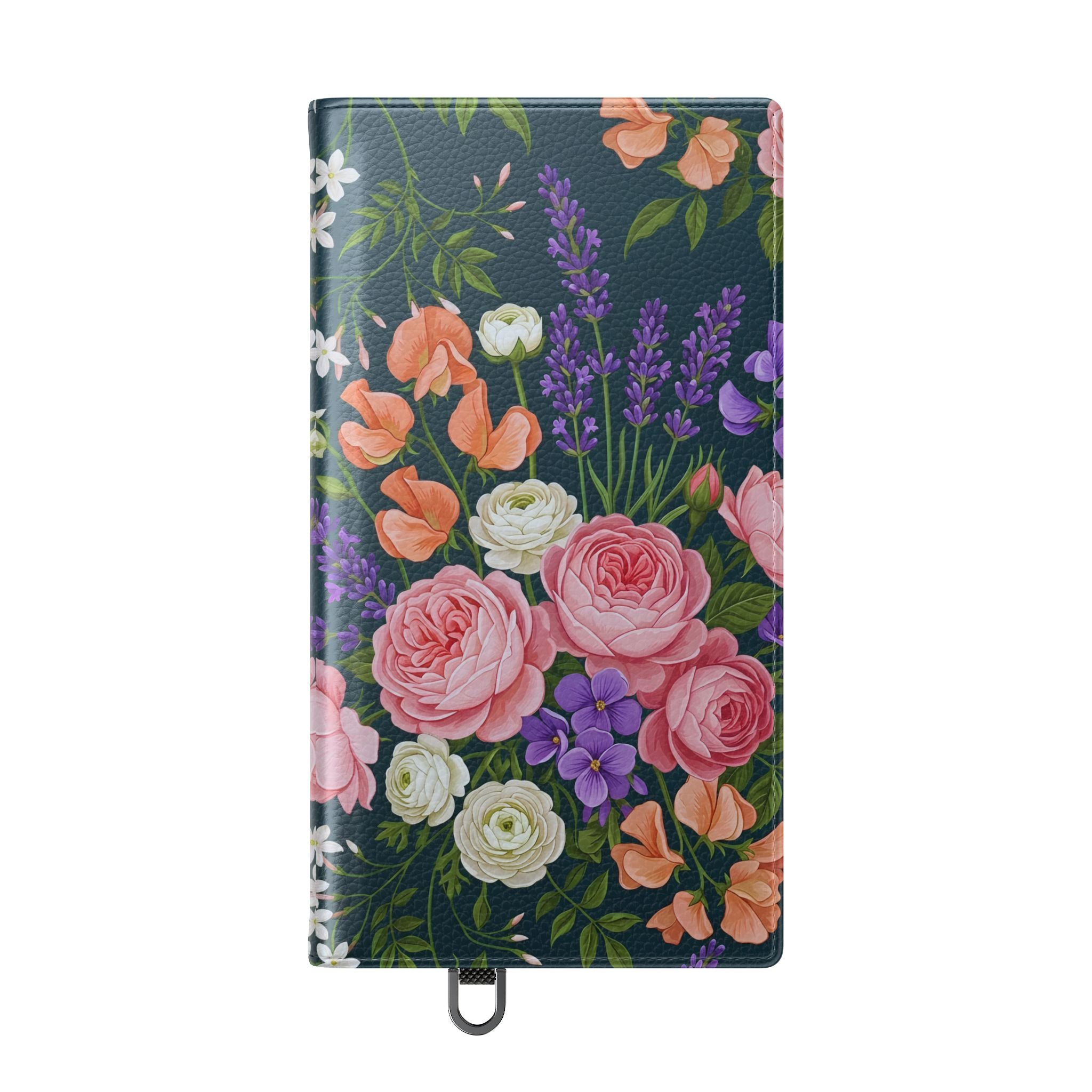 Floral Flip Phone Case -Wallet Cover with Card Slots