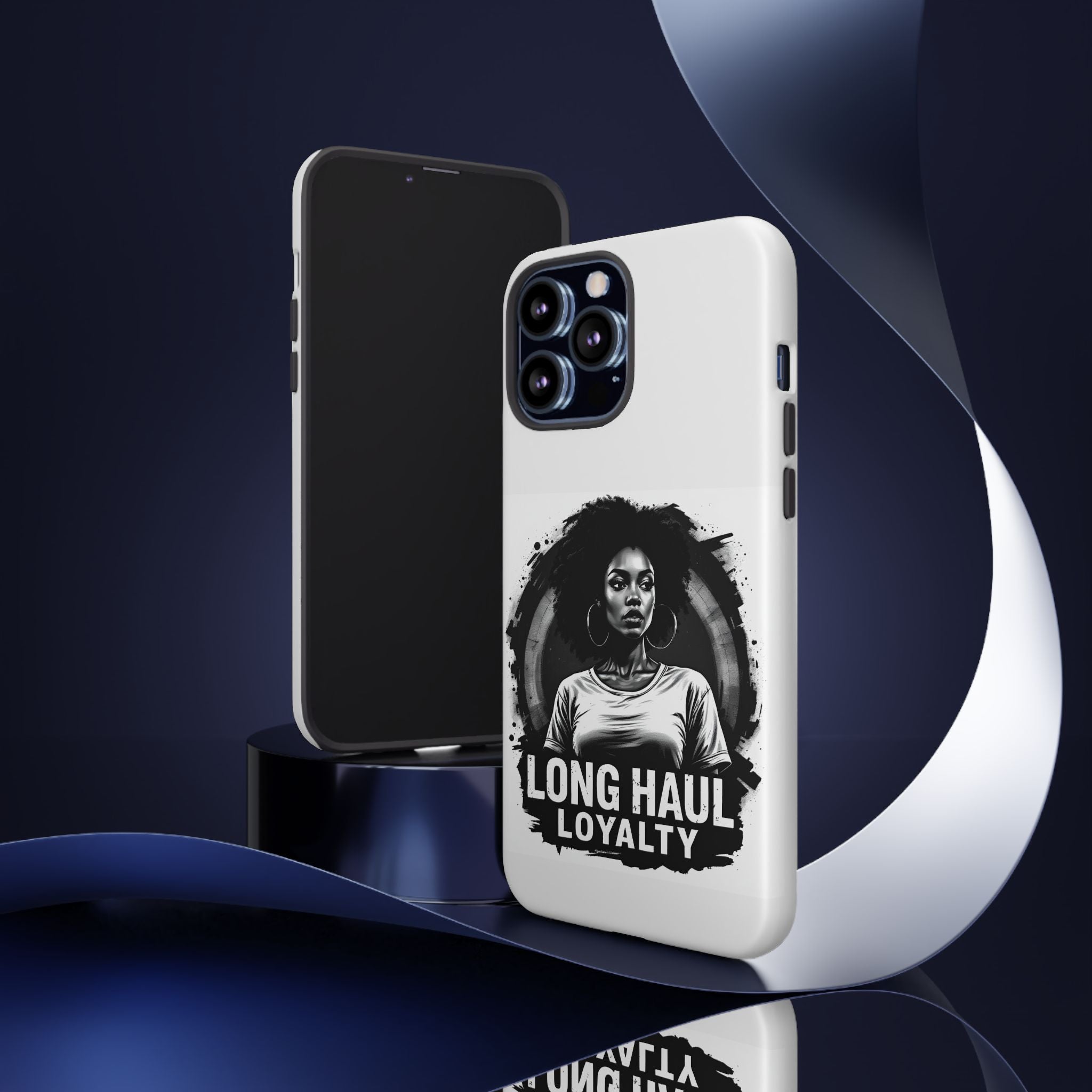 Phone Case — "Long Haul Loyalty" Black & White Portrait Protective Case