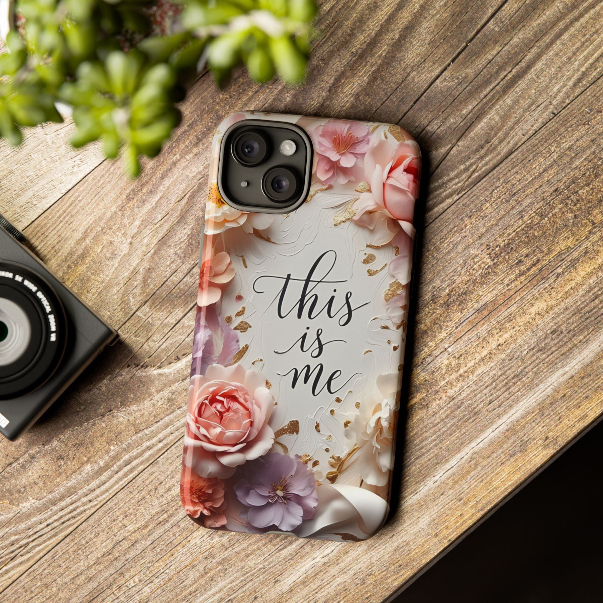 Floral "This Is Me" Tough Phone Case — Protective Floral iPhone Cover for Self-Expression, Gift for Her