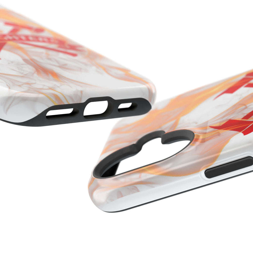 Firefighters Magnetic Impact-Resistant Phone Case — Flame Design with Maltese Cross