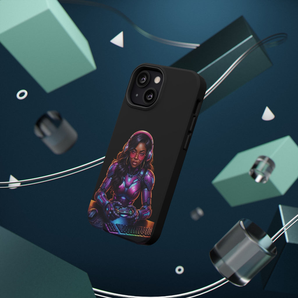 Gamer Girl Cyber Armor Phone Case — Impact‑Resistant Protective Cover