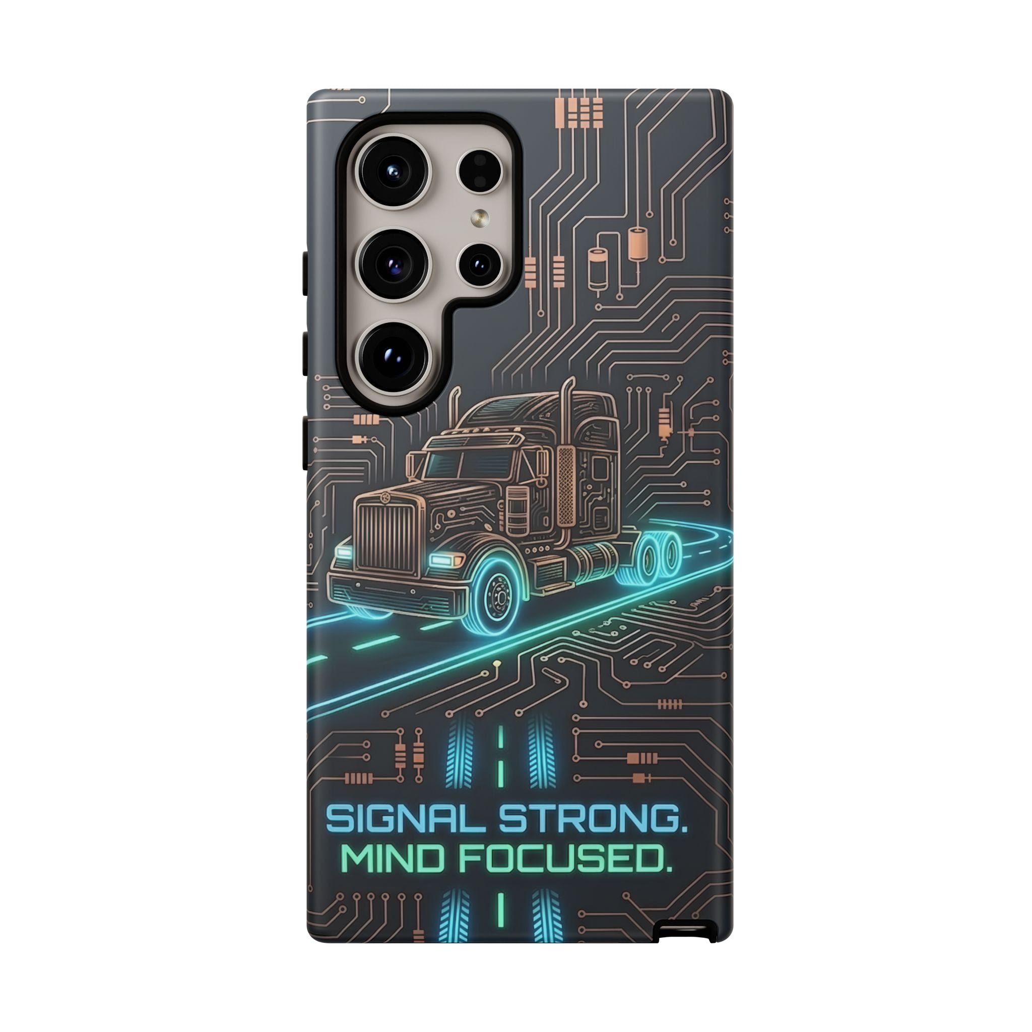 Truck Driver Gamer Phone Case — “Real Life. No Pause Button.”