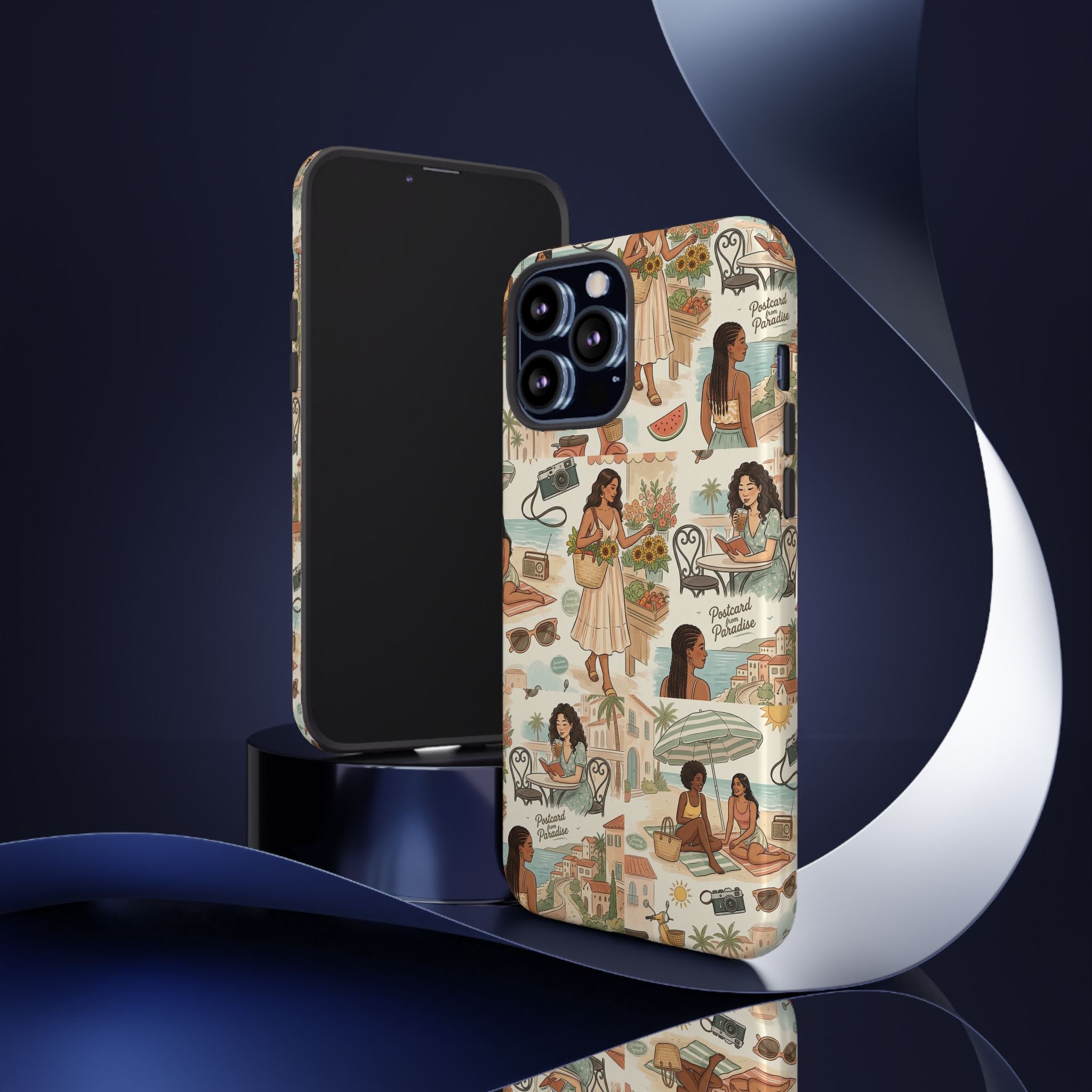 Tropical Vacation Phone Case — Vintage Beach Women Pattern