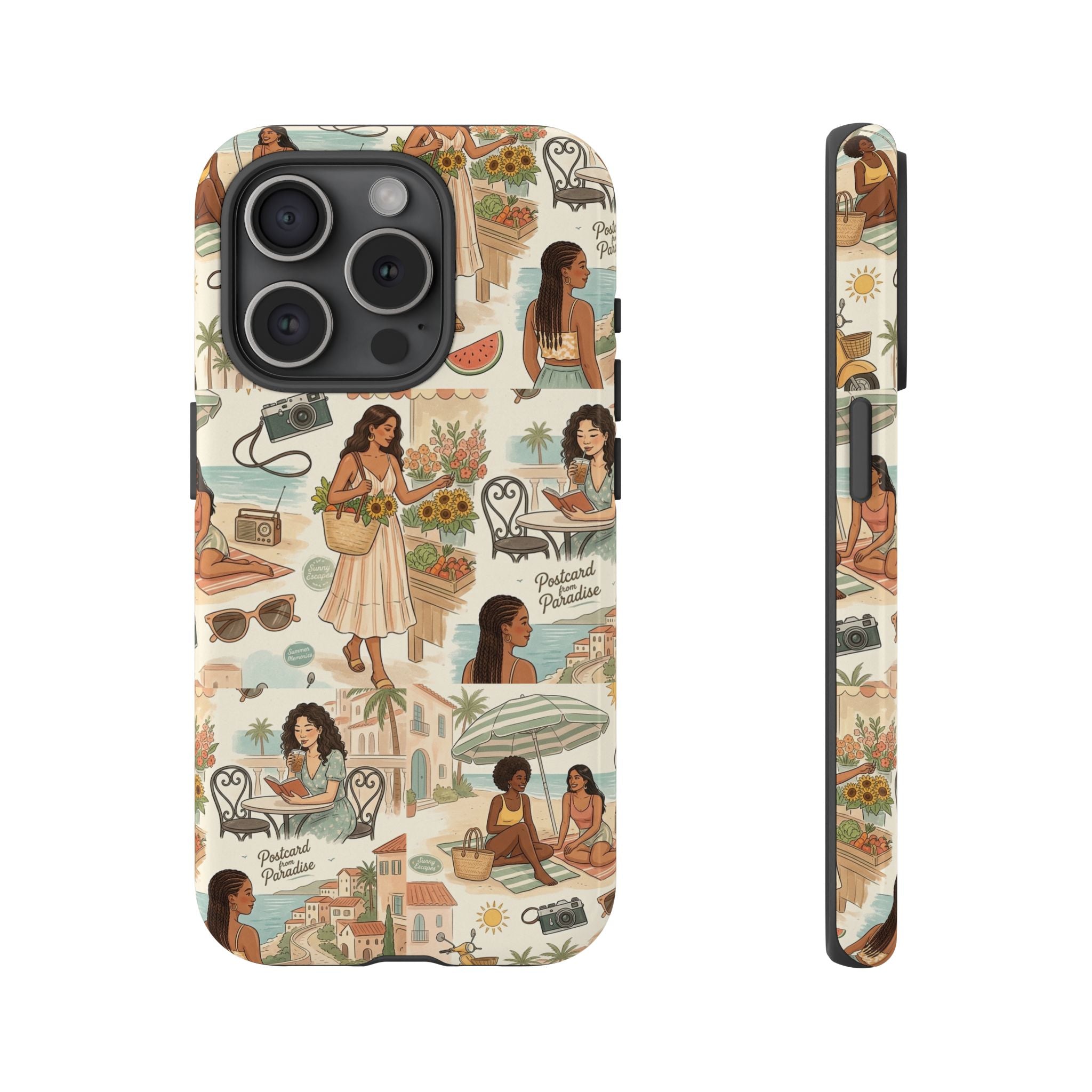 Tropical Vacation Phone Case — Vintage Beach Women Pattern