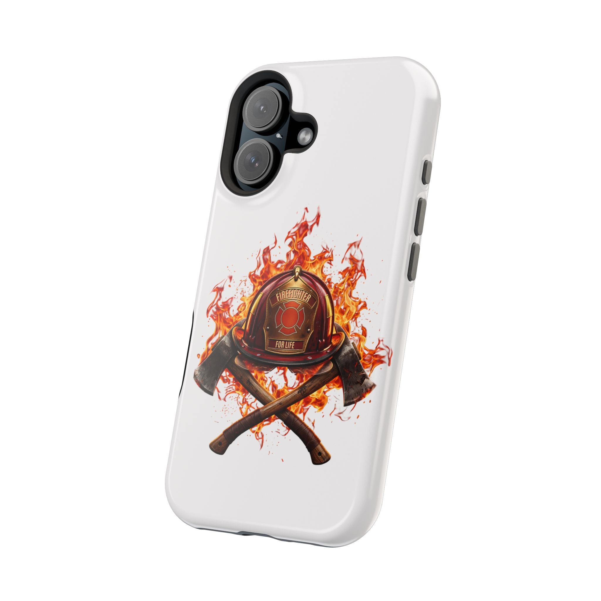 Firefighter Helmet Flames Phone Case — Station 117 Magnetic Impact-Resistant Case