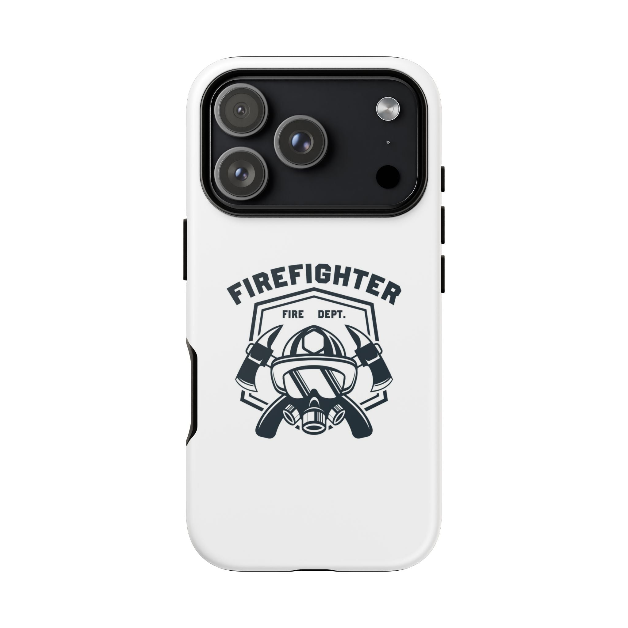 Firefighter Tough Phone Case — Fire Dept Helmet & Axes Protective Cover