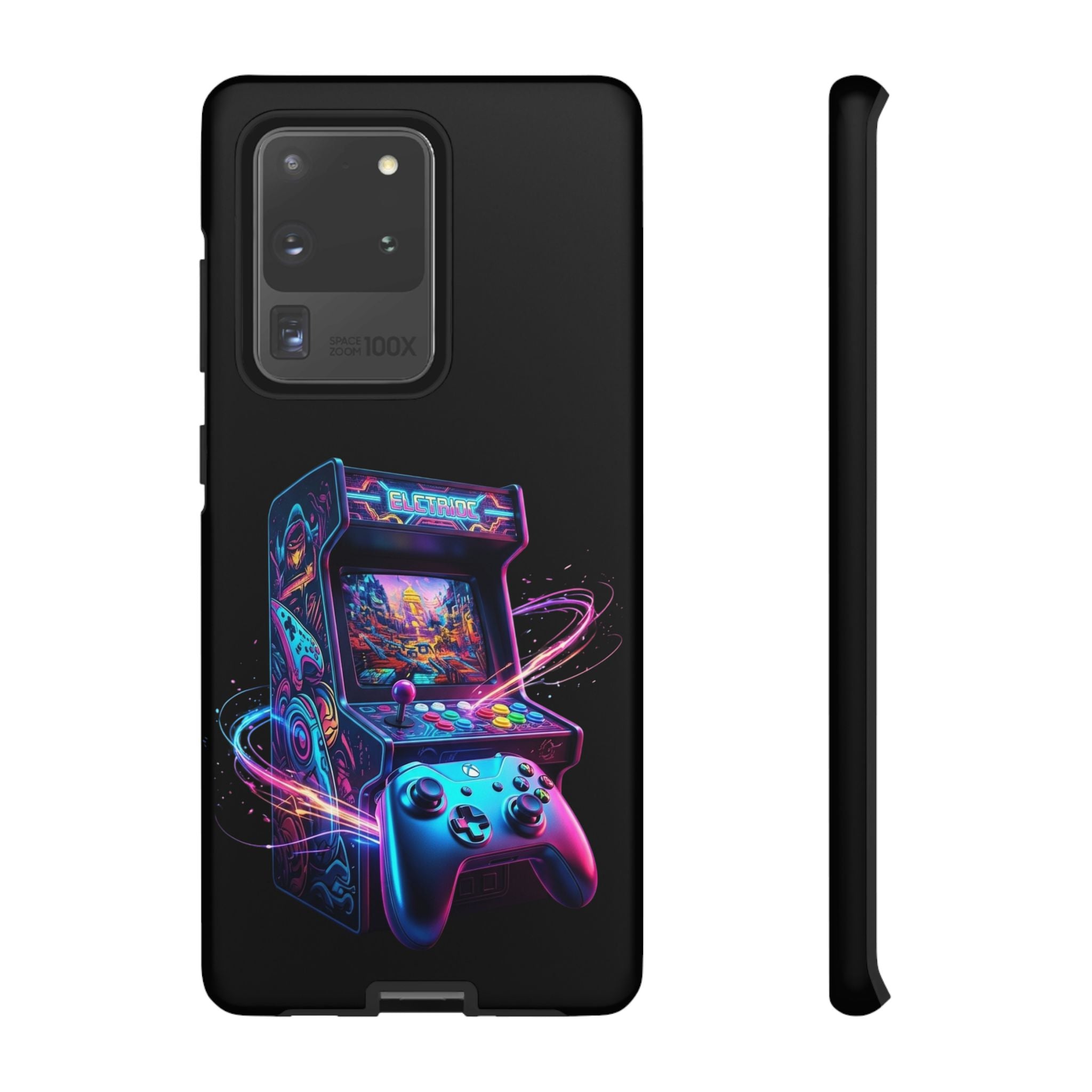 Retro Arcade Phone Case — Neon Gaming Controller Design