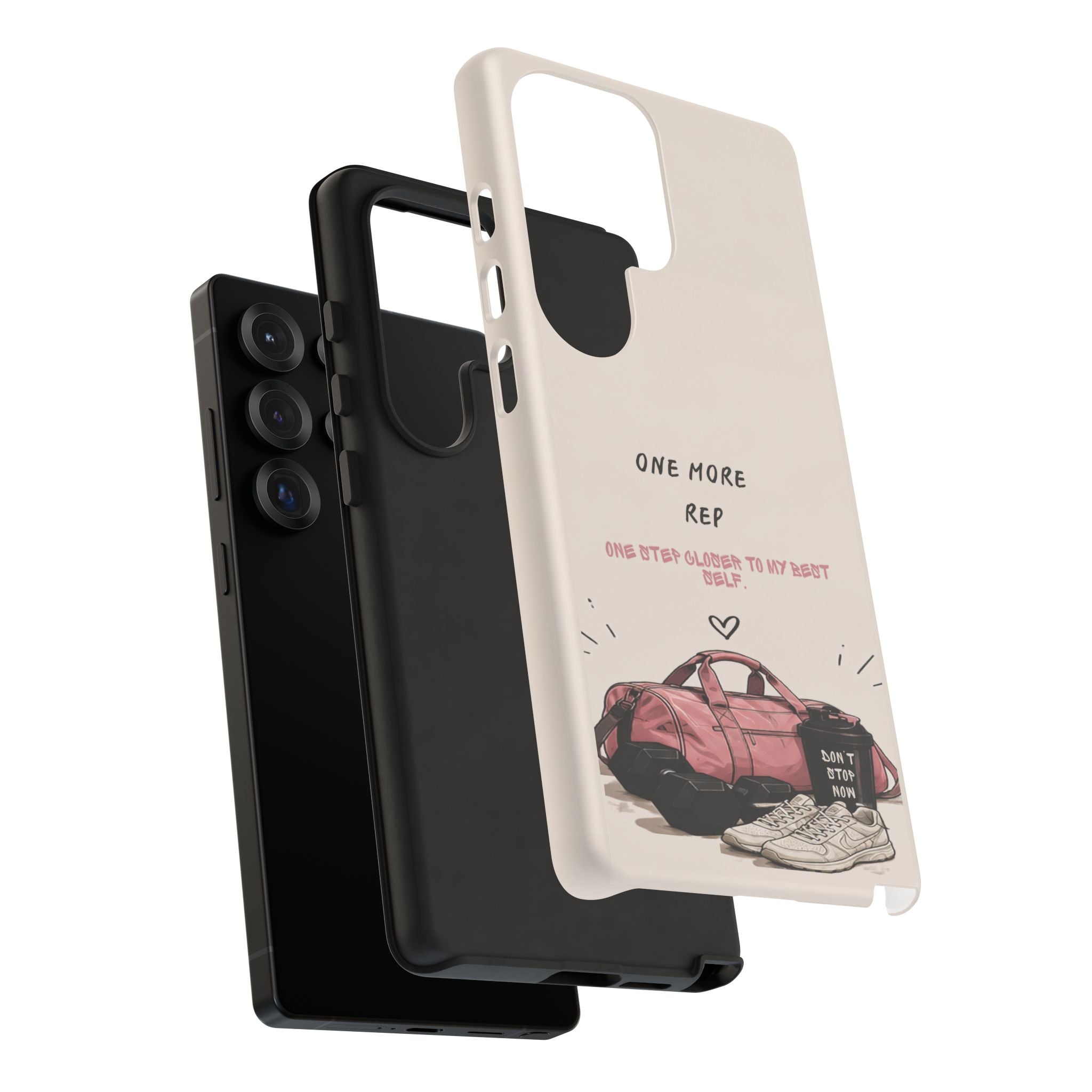 Gym Phone Case — "One More Rep" Workout Duffle & Sneakers Protective Case