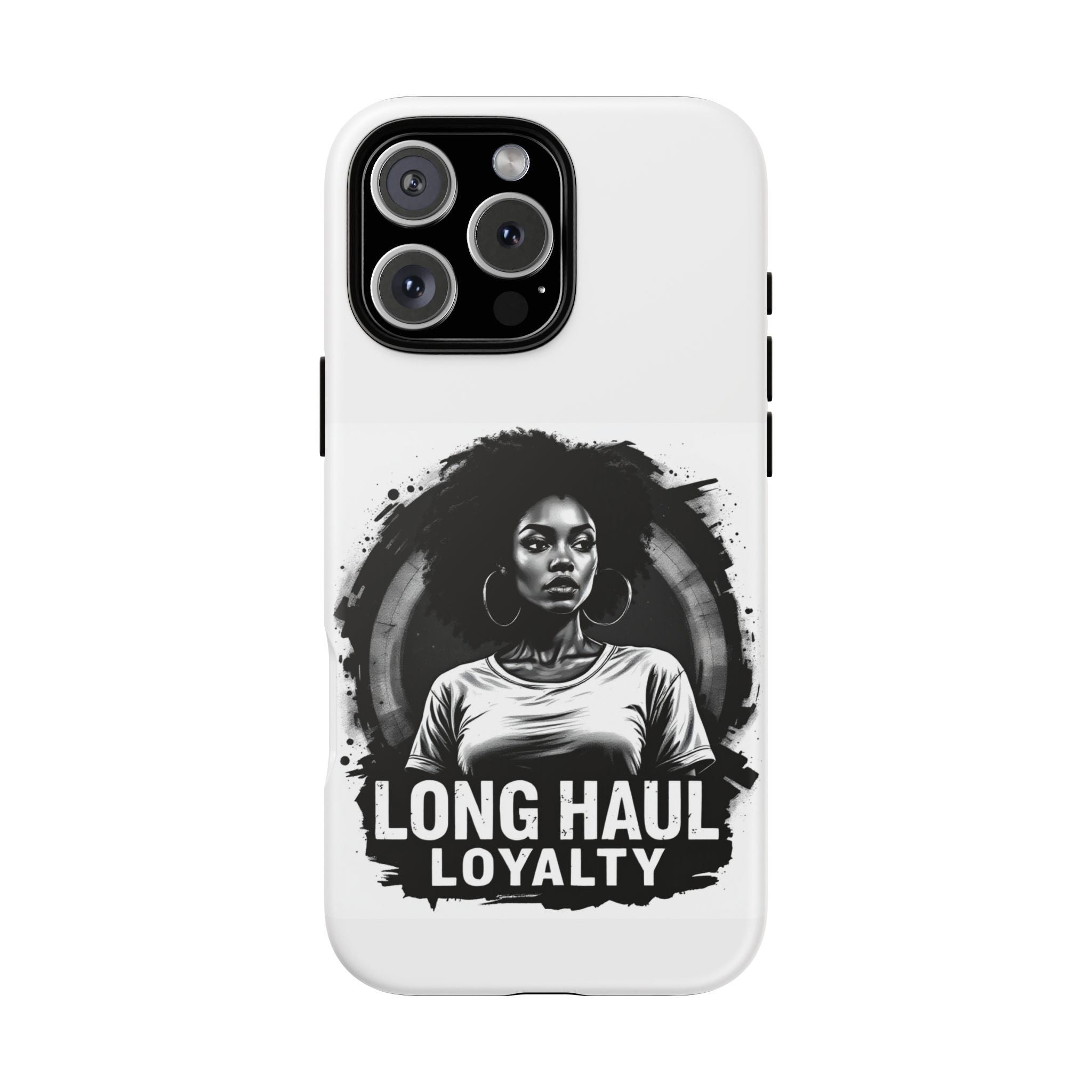 Phone Case — "Long Haul Loyalty" Black & White Portrait Protective Case