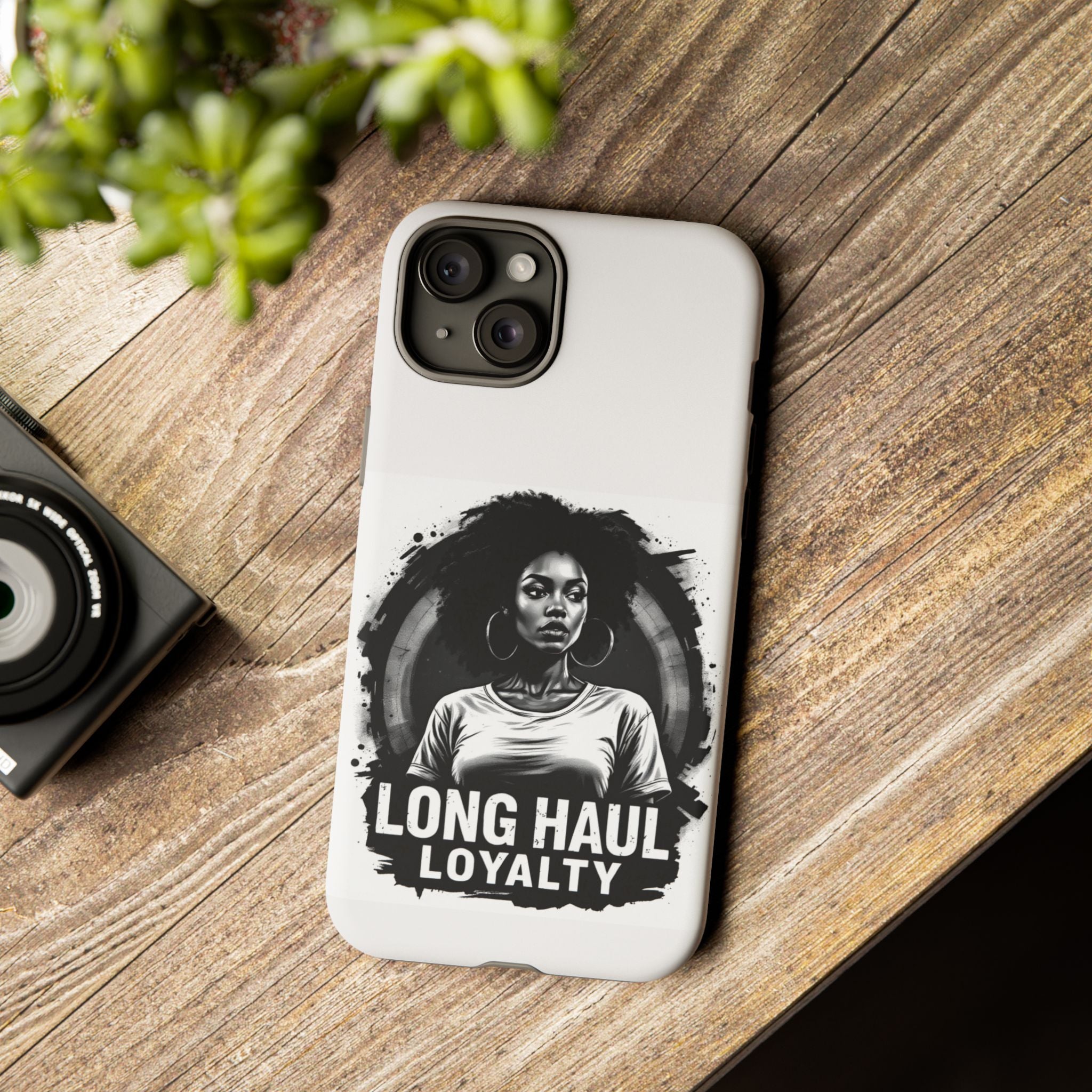 Phone Case — "Long Haul Loyalty" Black & White Portrait Protective Case