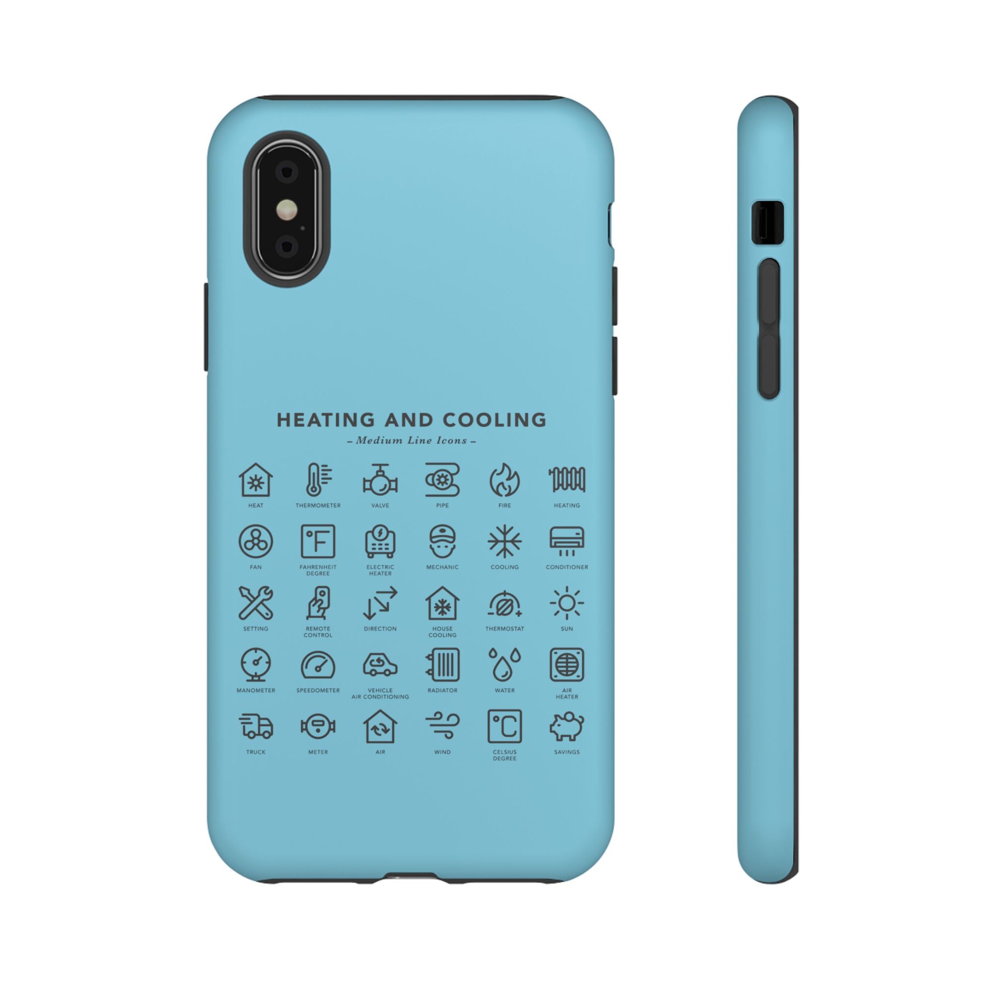 Heating and Cooling Icons Phone Case – HVAC Technician Protective Phone Cover