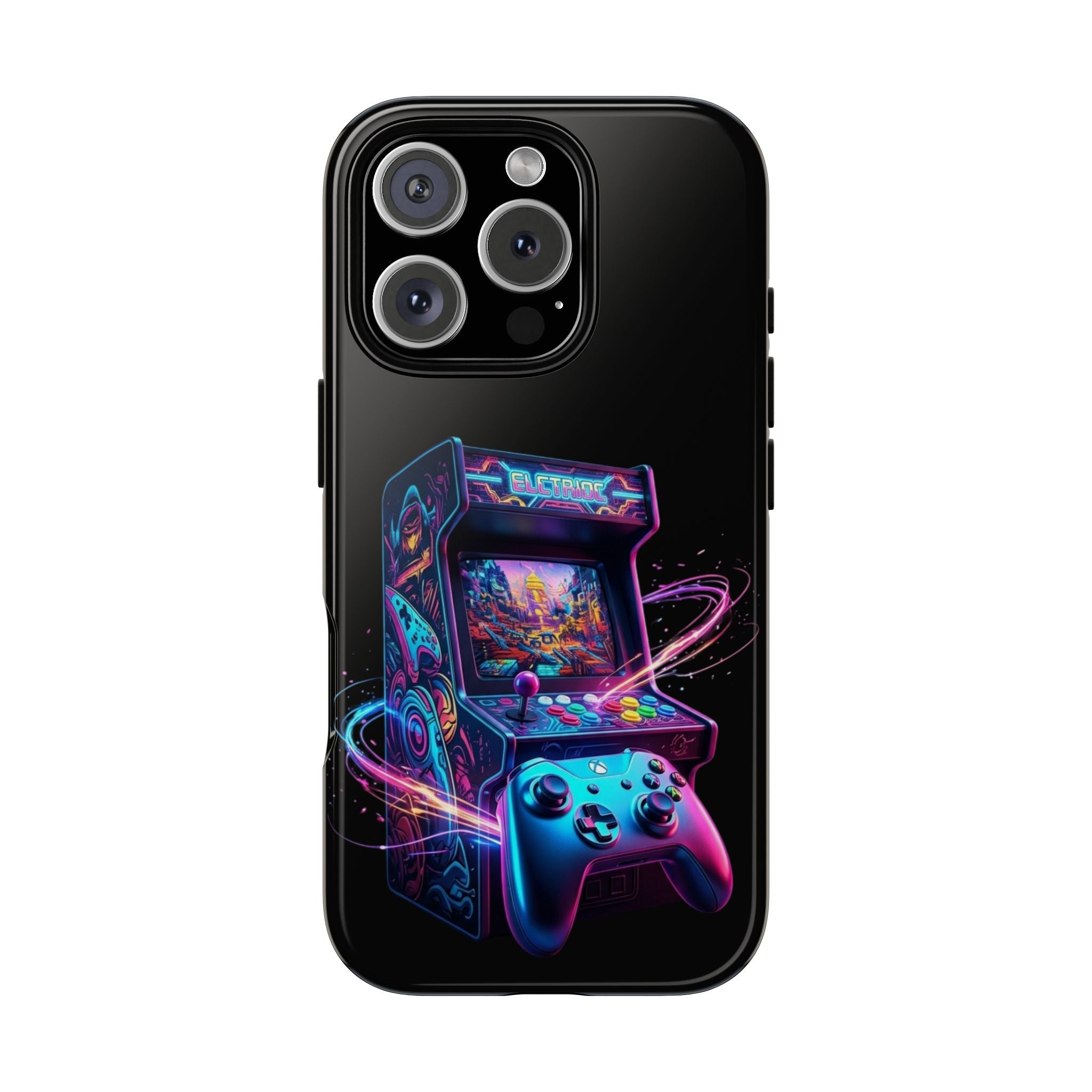 Retro Arcade Phone Case — Neon Gaming Controller Design