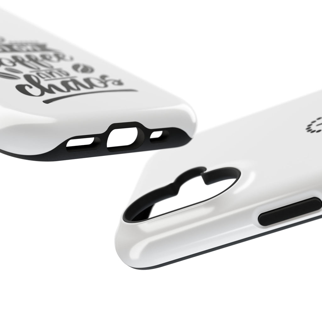 Phone Case — "Run on Coffee and Chaos" Impact-Resistant Protective Cover