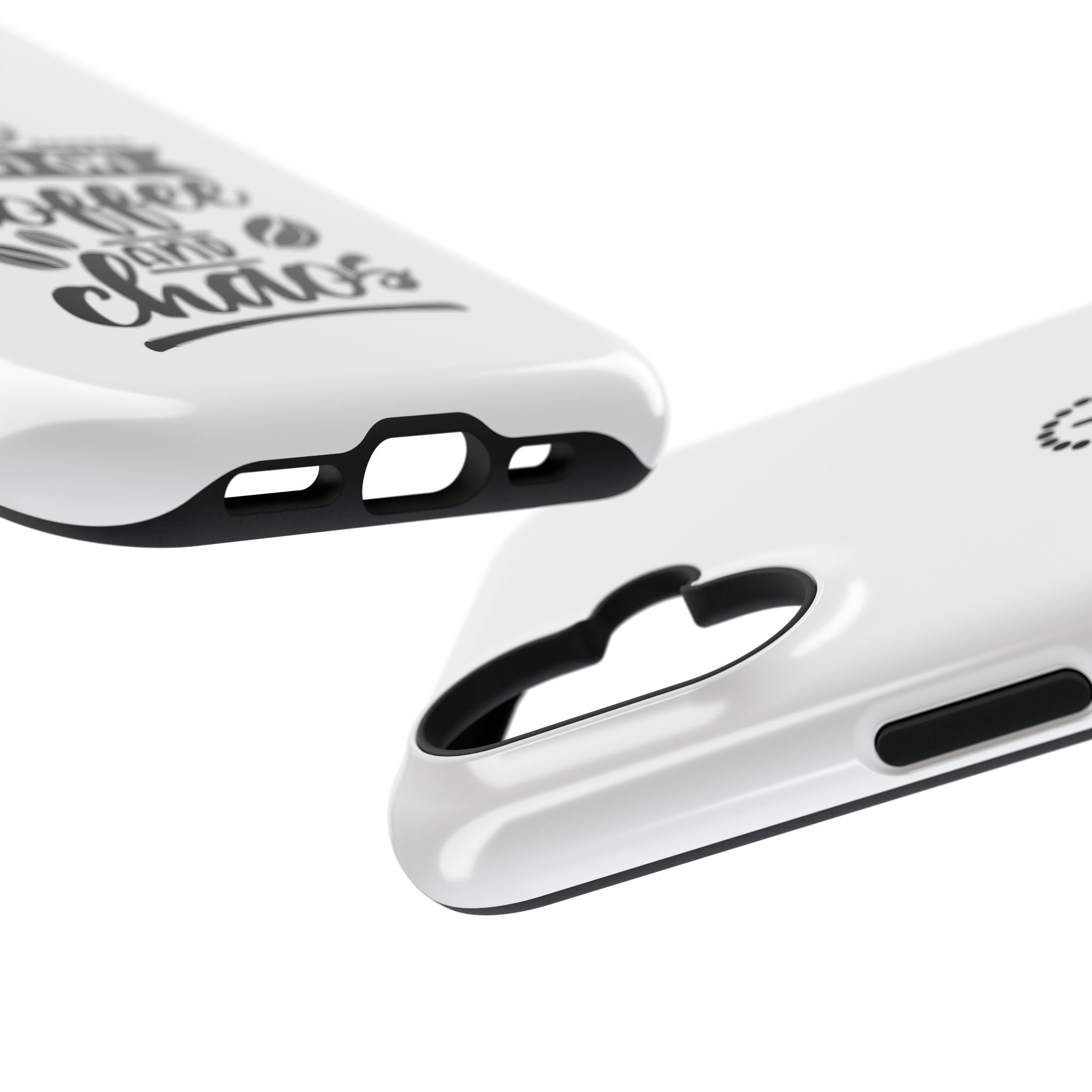 Phone Case — "Run on Coffee and Chaos" Impact-Resistant Protective Cover