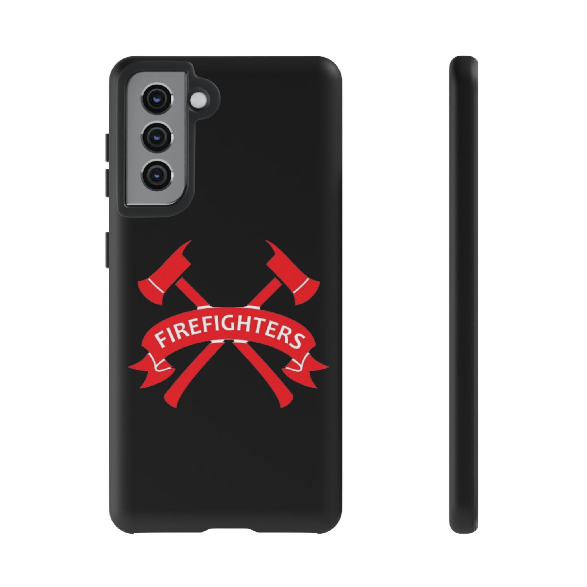 Firefighters Tough Phone Case — Red Crossed Axes Design