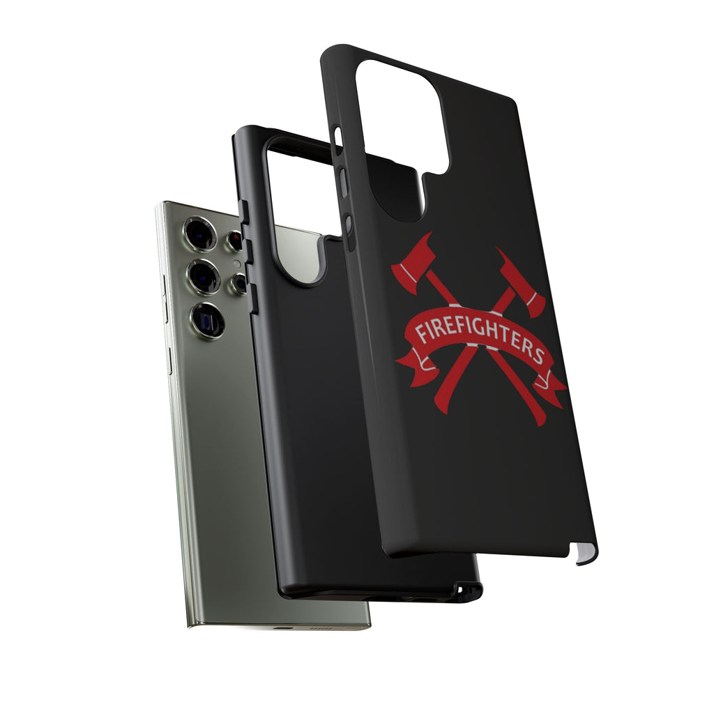 Firefighters Tough Phone Case — Red Crossed Axes Design