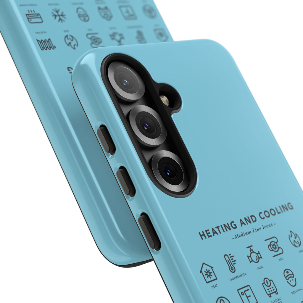 Heating and Cooling Icons Phone Case – HVAC Technician Protective Phone Cover