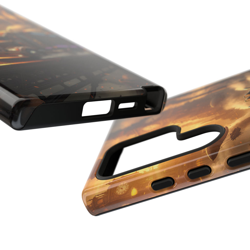 Steampunk Freightliner Phone Case — Rugged Trucking Cityscape iPhone Cover