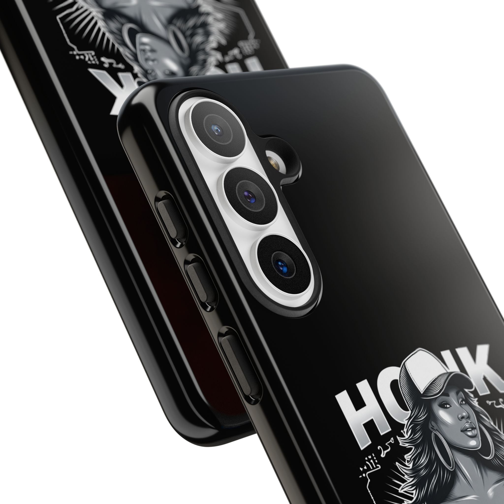 Phone Case — 'Honk' Trucker Girl Retro Semi Truck Protective Case